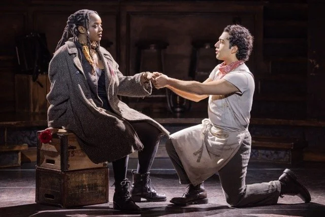 Hawa Kamara (Eurydice) and Jose Contreras (Orpheus) in Hadestown North American Tour, 2026.
Photo by: Evan Zimmerman for MurphyMade