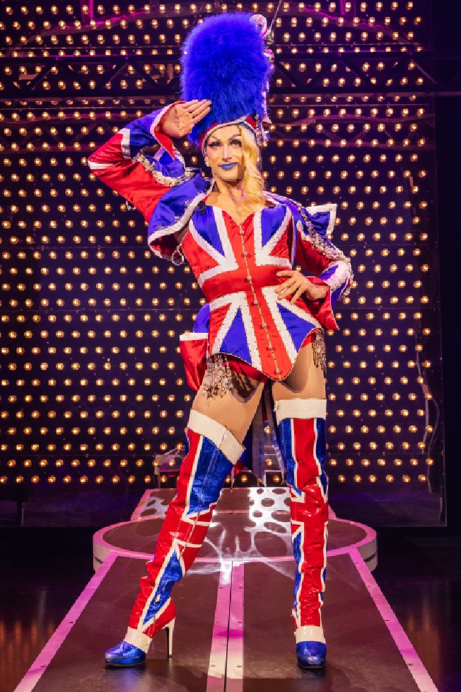 Blaise Rossmann (Angel/Ensemble). Photo by Matthew Murphy.