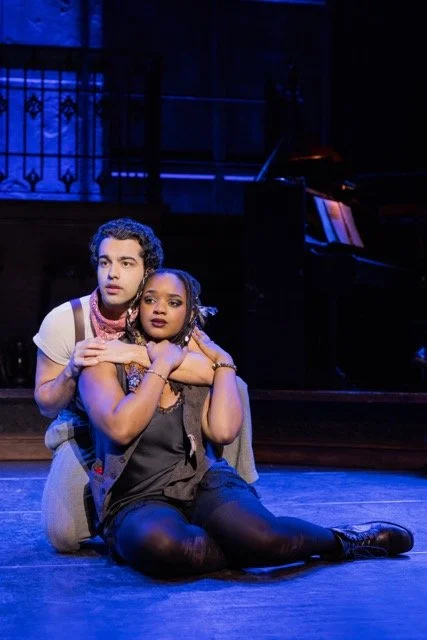 Hawa Kamara (Eurydice) and Jose Contreras (Orpheus) in Hadestown North American Tour, 2026.
Photo by: Evan Zimmerman for MurphyMade