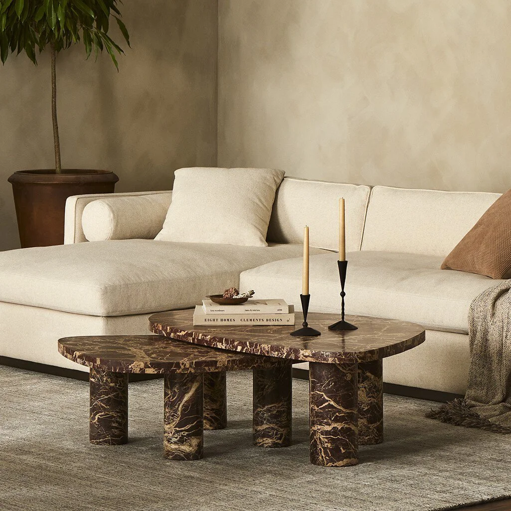 Zion Coffee table: Merlot Marble
