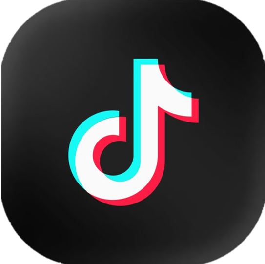 TikTok logo on a black background