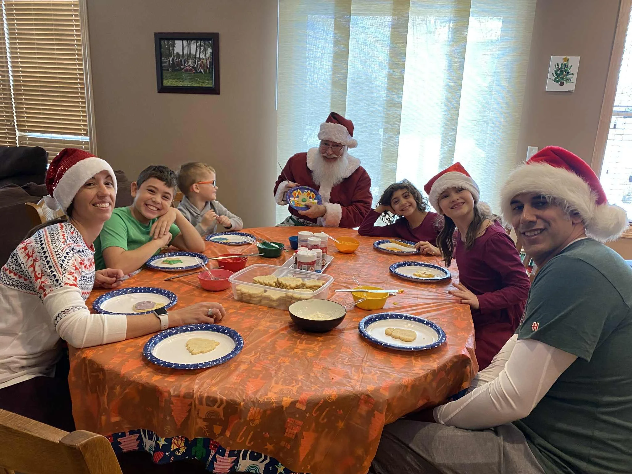 Santa Paul, inhome visit from Santa, decorating cookies