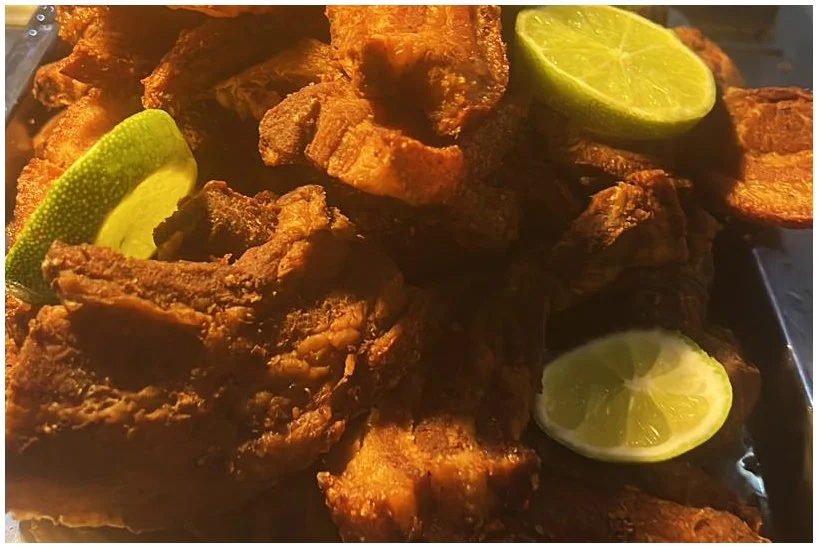 Crispy fried pork - Chicharon di Porko - Chicharrón de cerdo