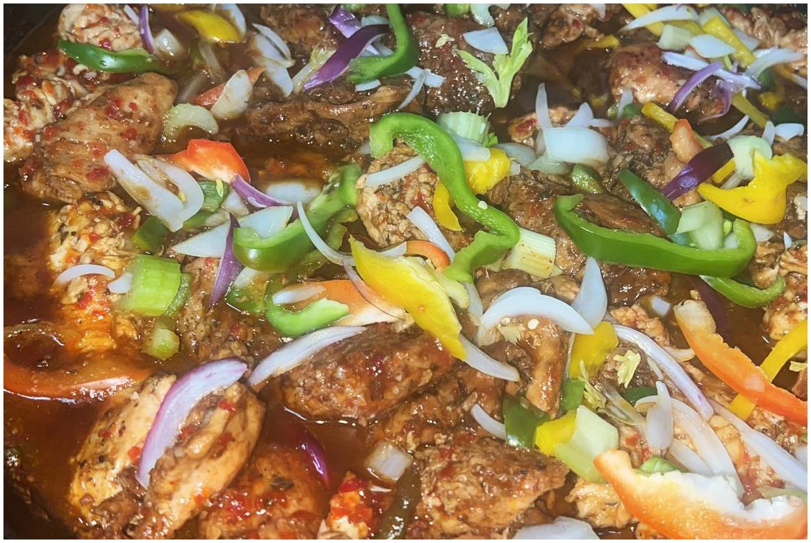 Chicken Spanish Style - Galiña estilo spañó - Pollo a la española