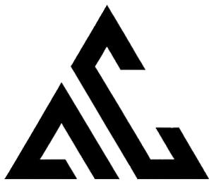 Un diagrama con un triángulo grande y otros triángulos más pequeños dentro, con letras y marcas en su interior, probablemente un esquema matemático o geométrico.