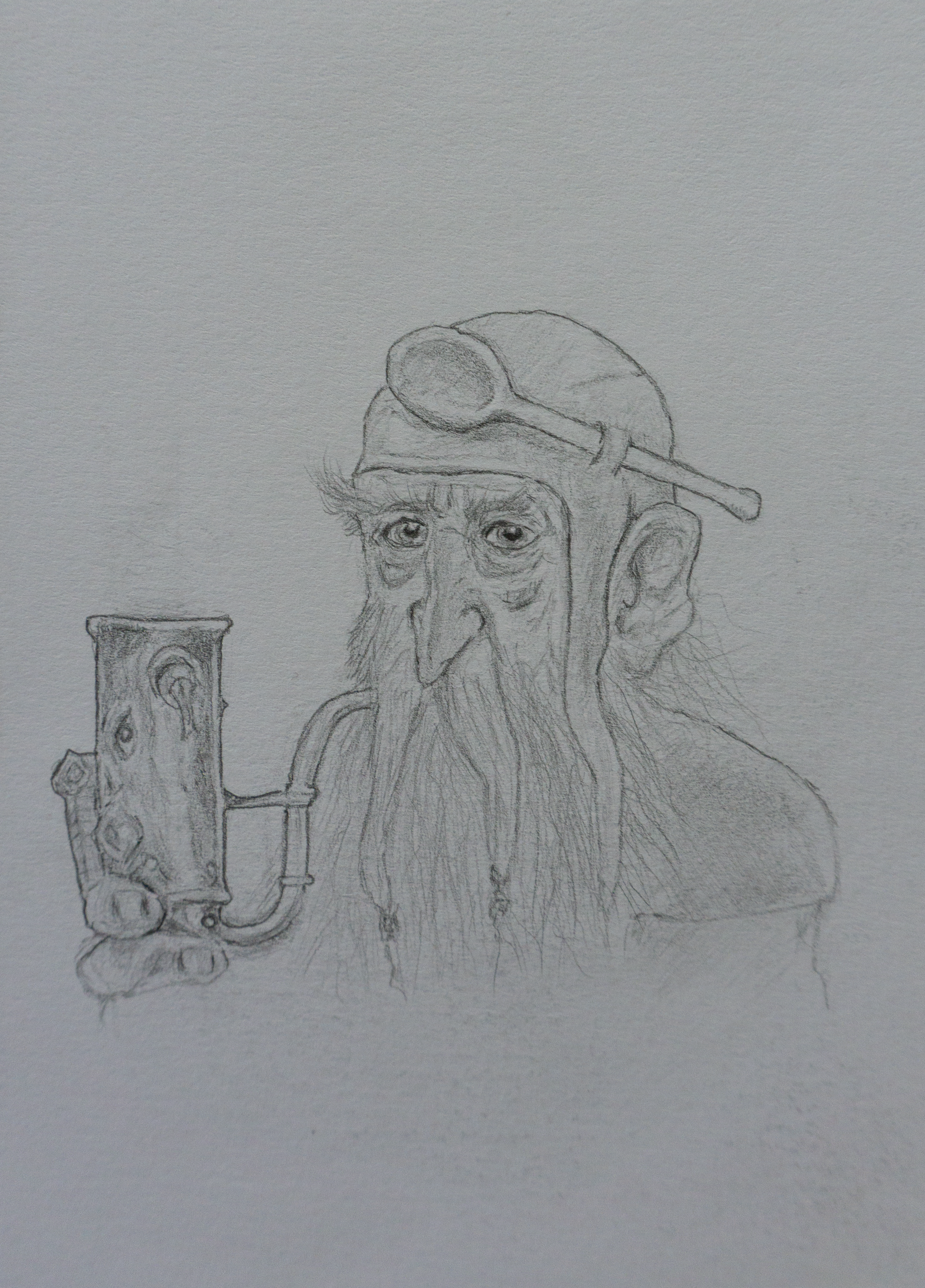 Pipe Smoking Dwarf - 

My take on a John Howe sketch, that appears on his website