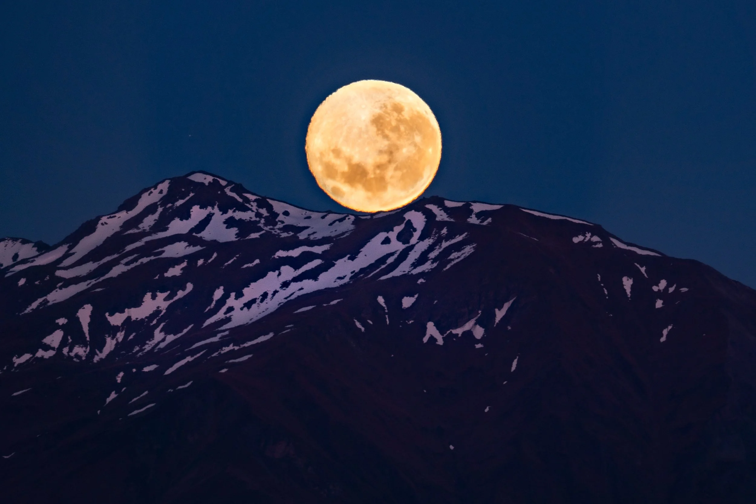 Moonset from Mount Iron