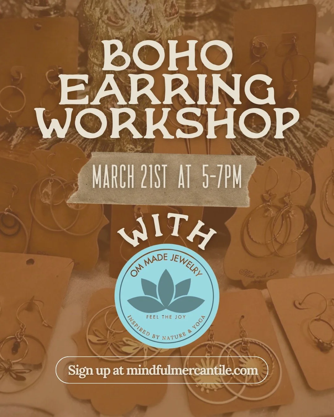 Boho Earring Workshop with OM Made Jewelry