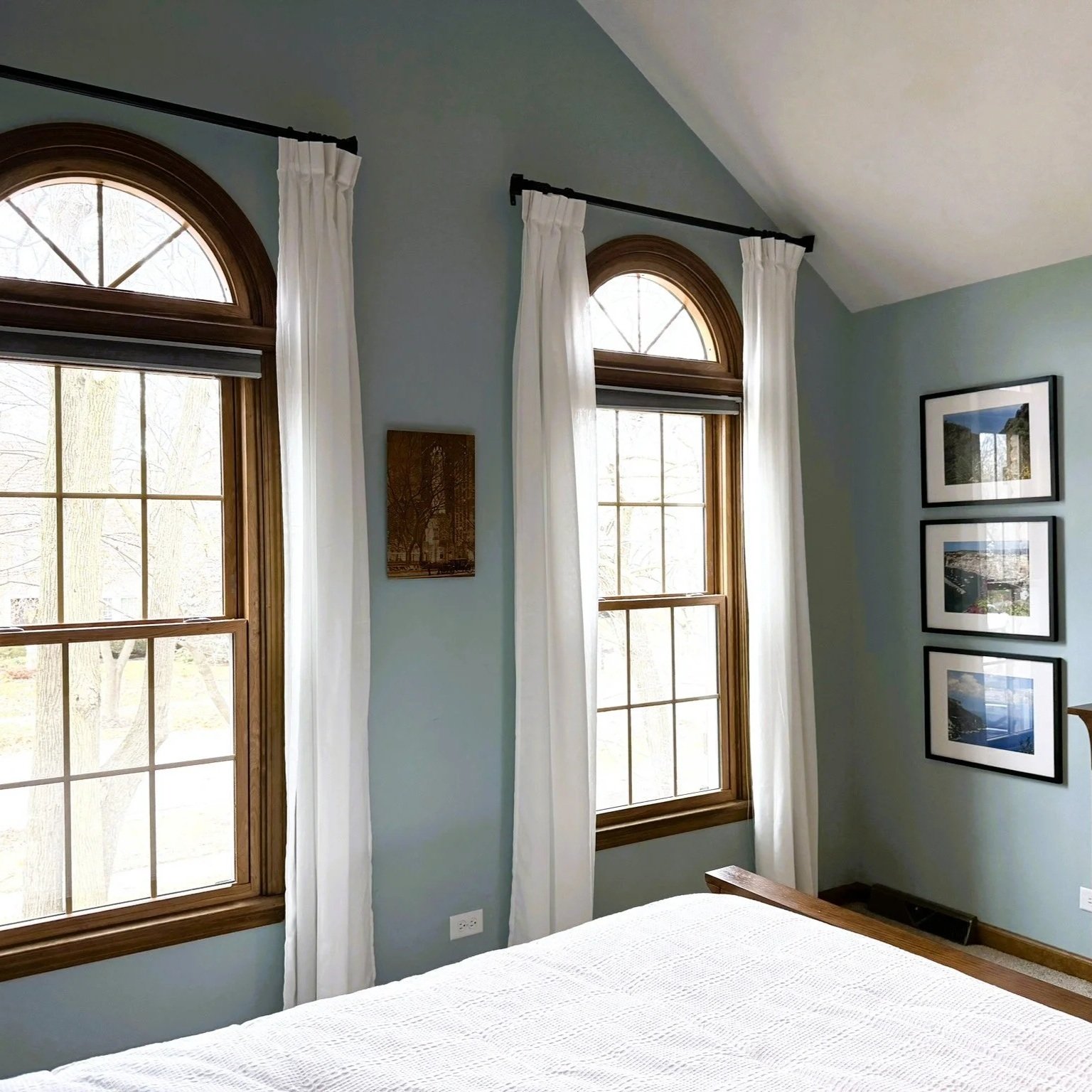 Third Street Interiors (Elmhurst-based interior design firm) featured residential interior design project of a refreshed primary bedroom in St. Charles, IL. Affordable, elevated home design.