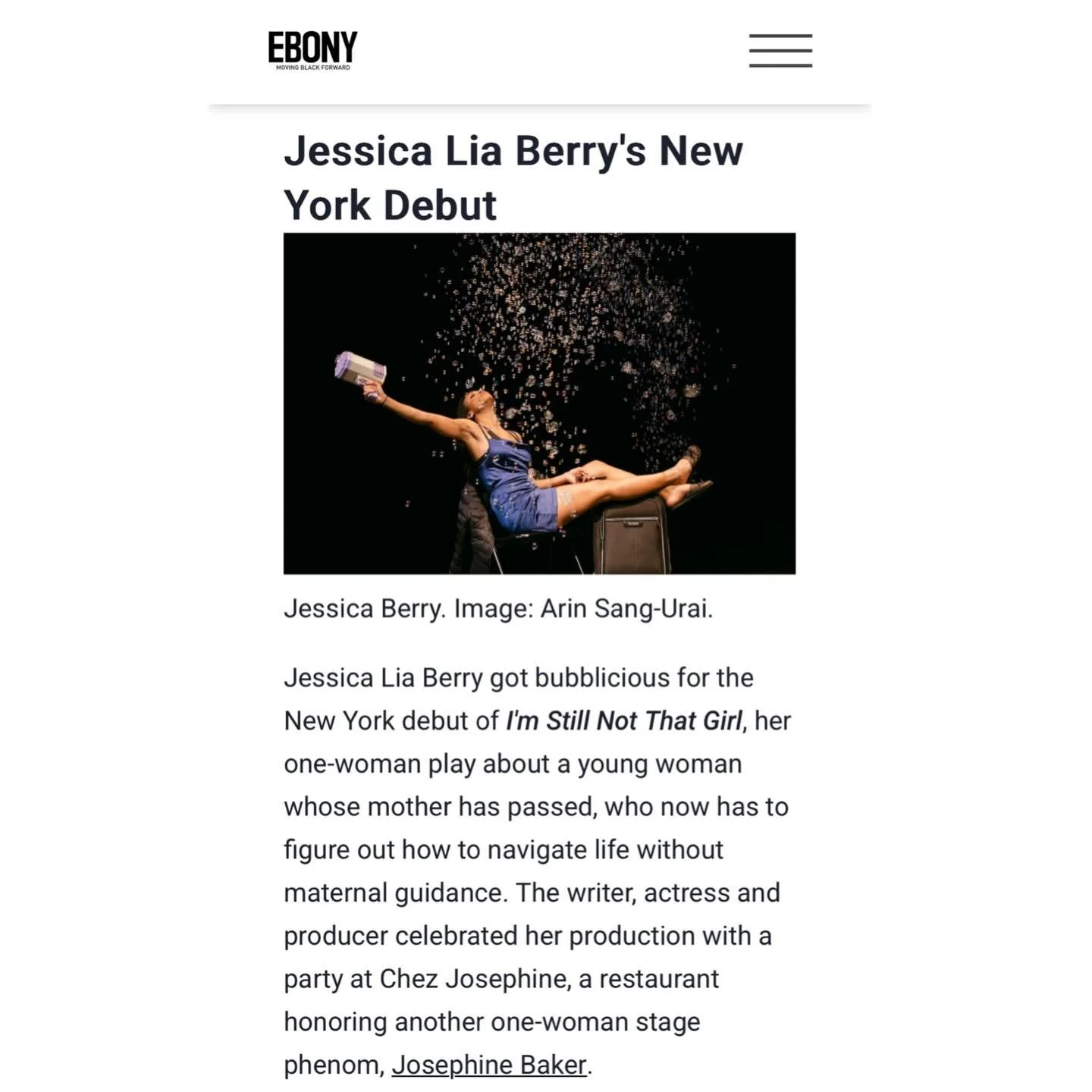 Thank you for the wonderful mention @ebonymagazine