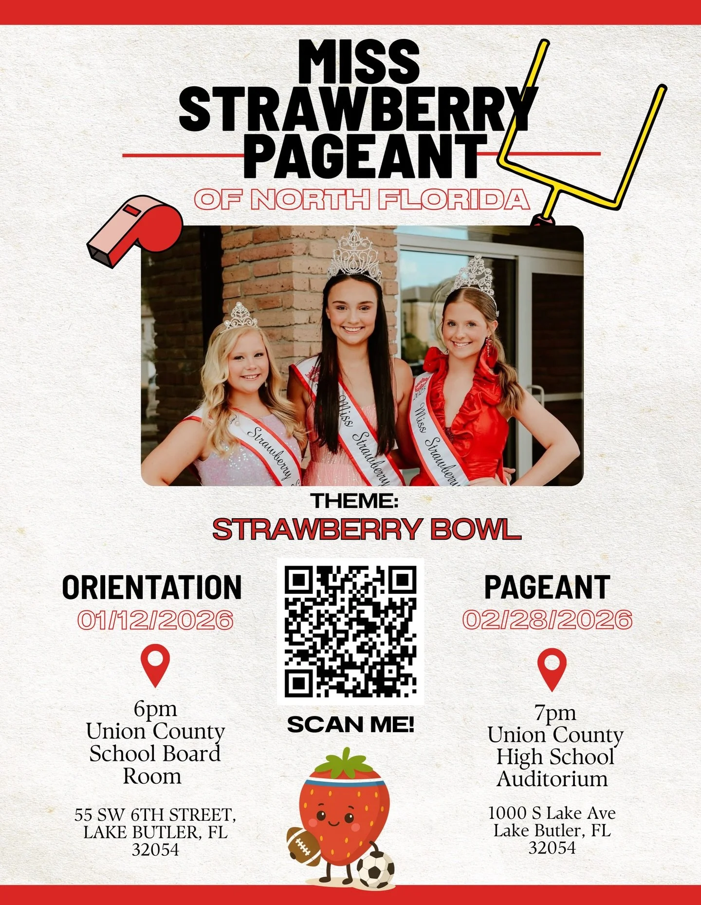⏰ JUST A FEW DAYS AWAY!
Orientation is January 12 ✨

This is the perfect chance to learn more about the pageant, ask questions, and see if it&rsquo;s the right opportunity for you 👑 No commitment required; Just come get informed!
📲 Scan the QR code
