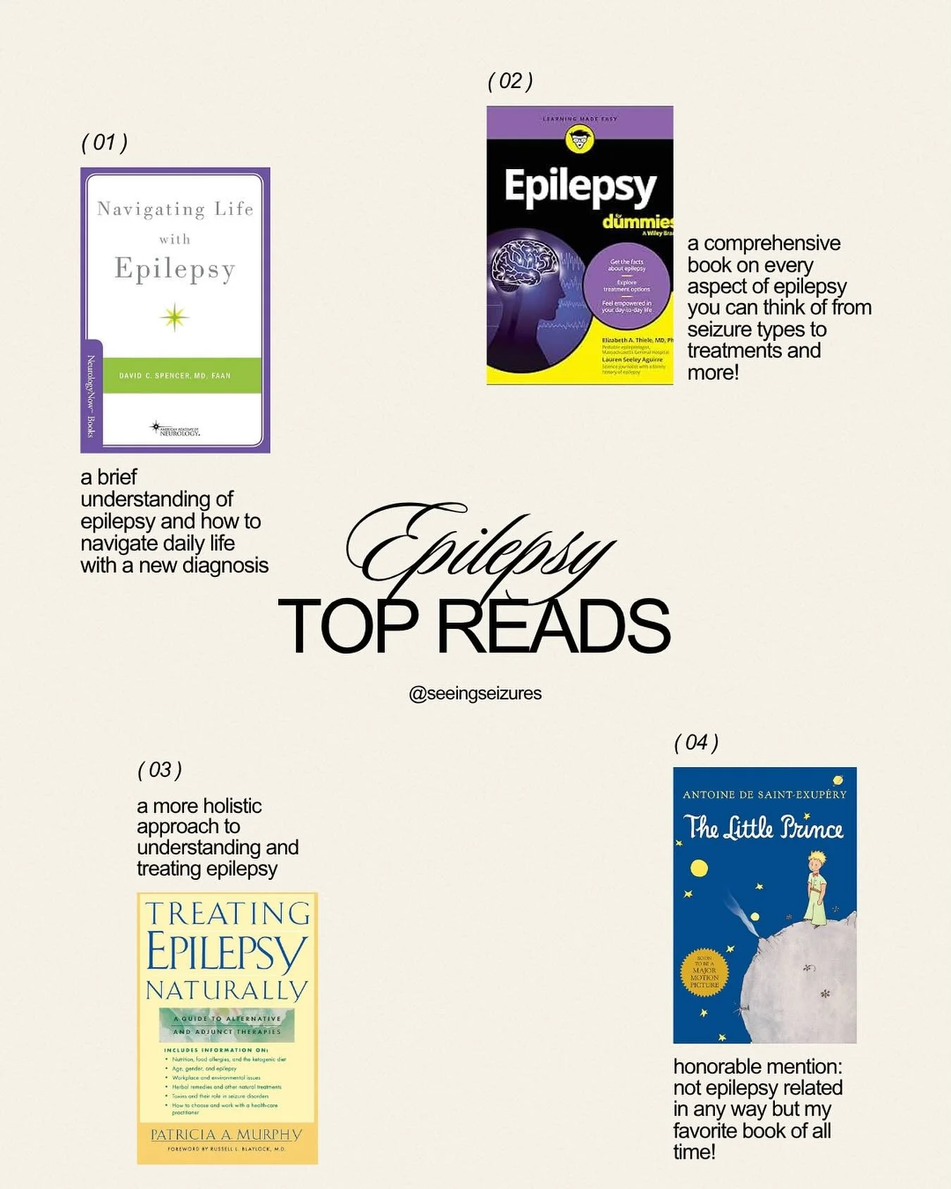 let&rsquo;s learn! 

Some of the most useful and comforting information I&rsquo;ve learned about epilepsy has come from these books. Personally, I live with an idiopathic form of epilepsy&hellip; which is just a fancy term to say, &ldquo;we have no i