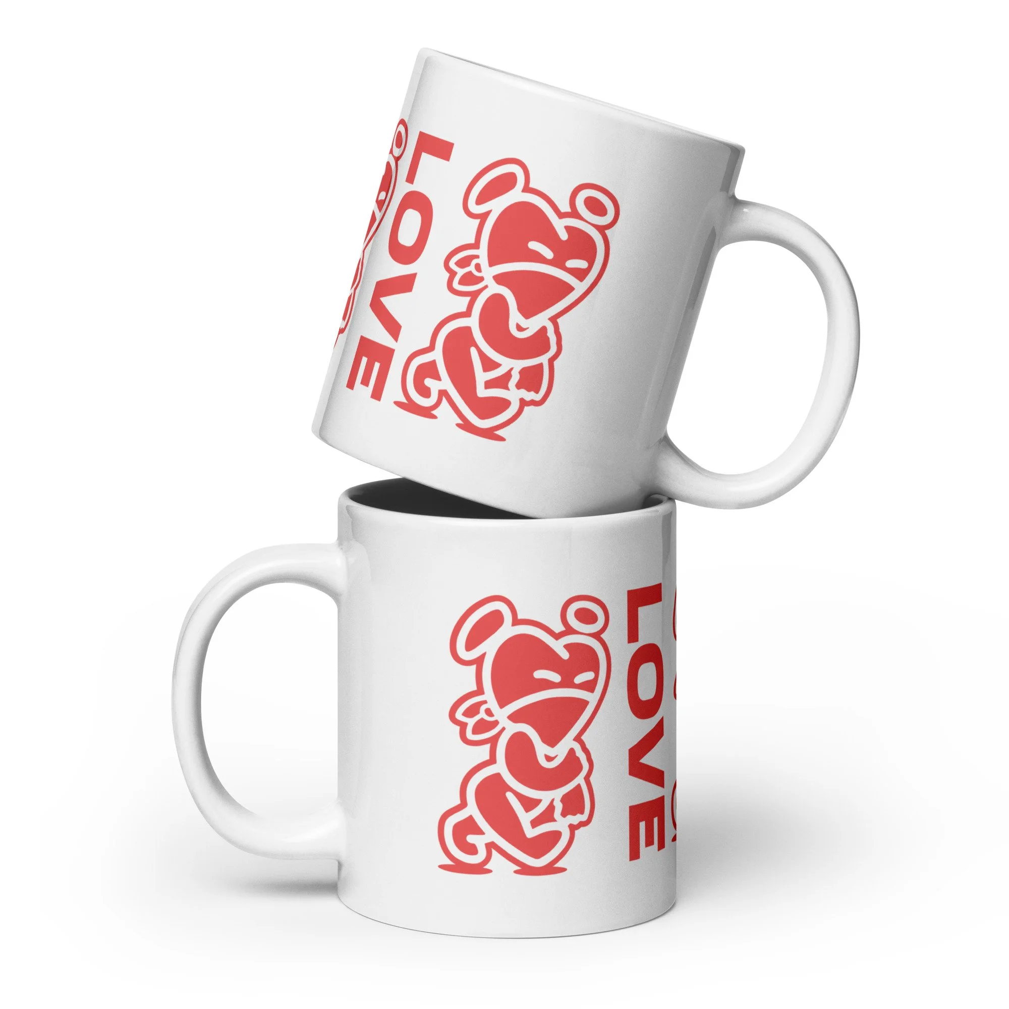 'Tough Love' White glossy mug