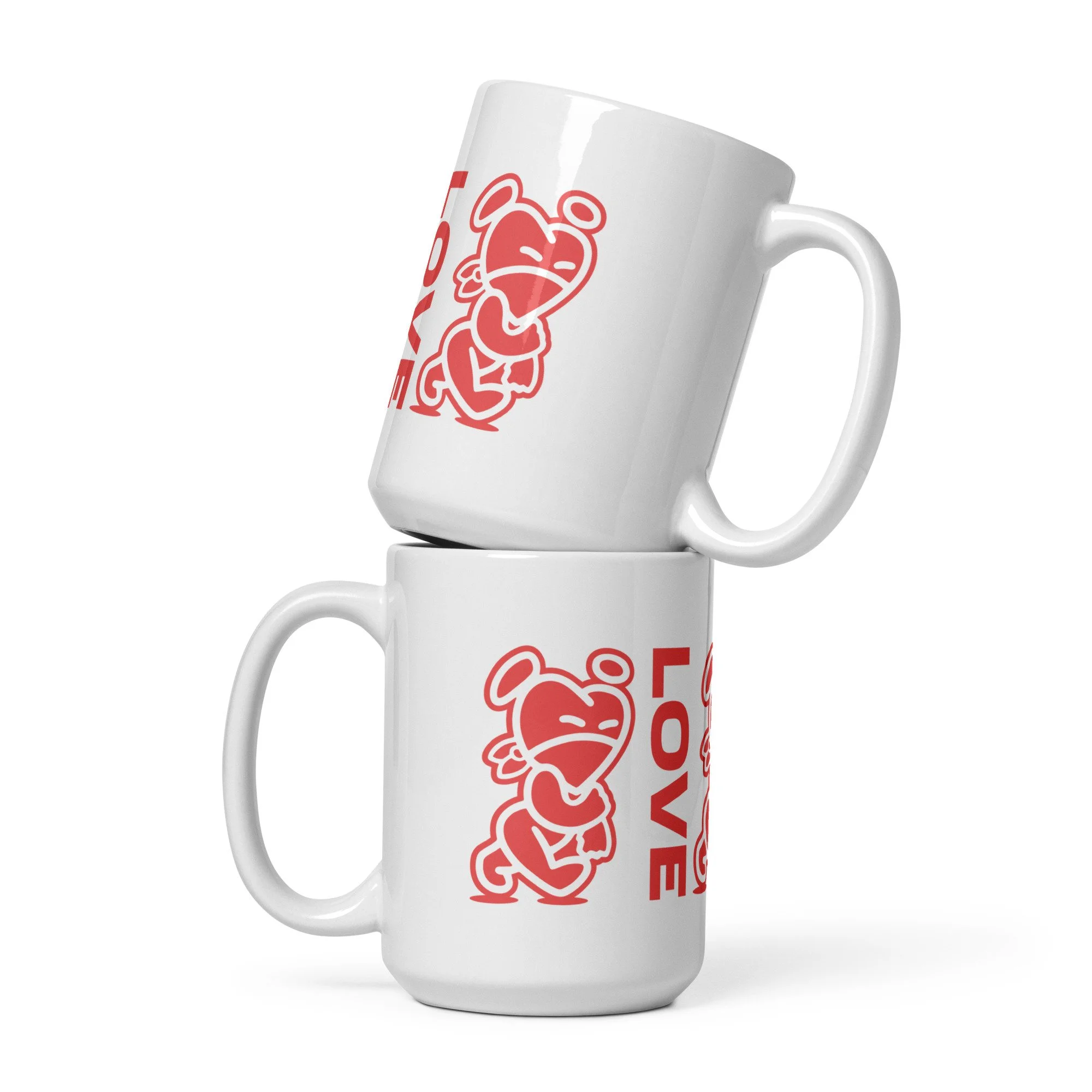 'Tough Love' White glossy mug