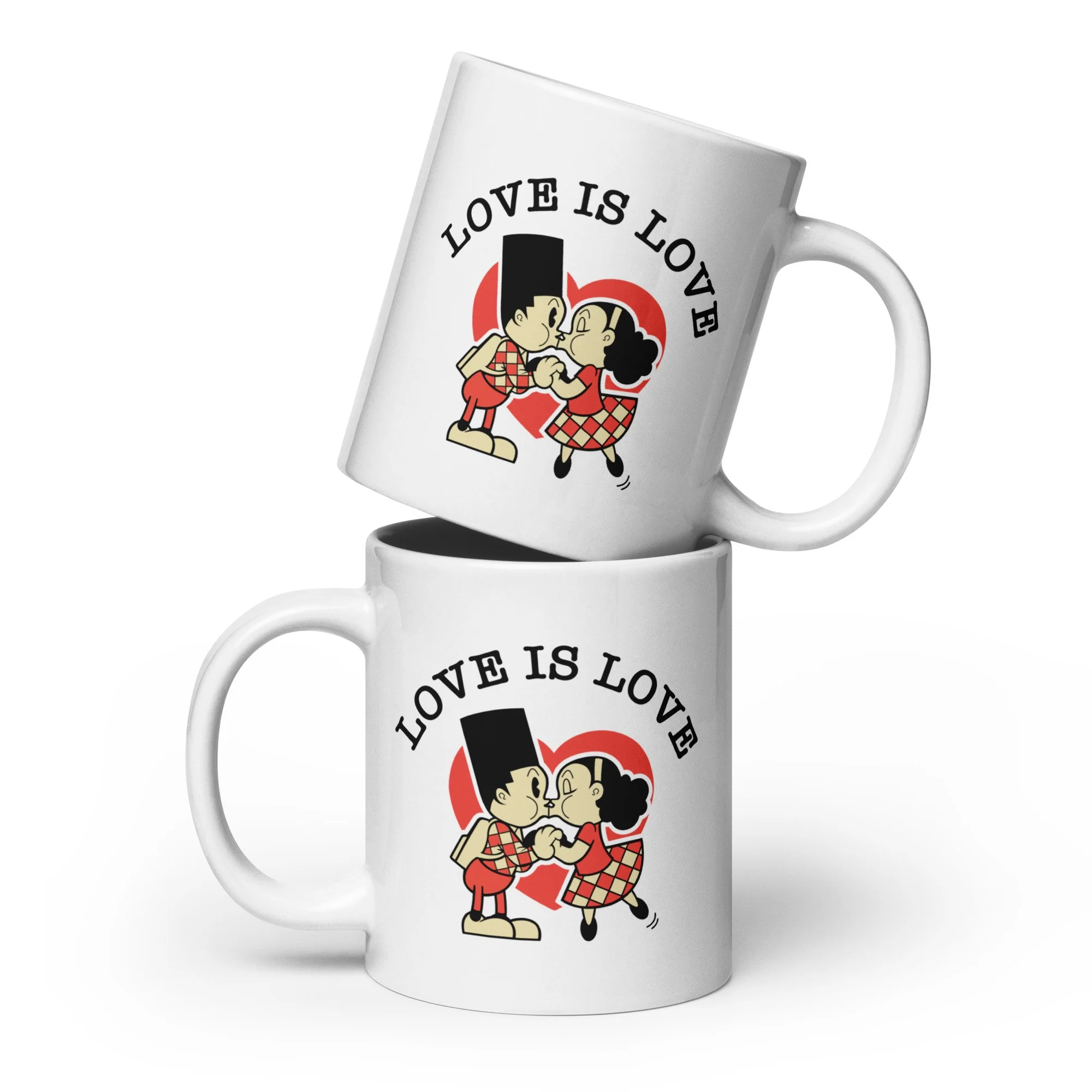 'Love is Love' White glossy mug