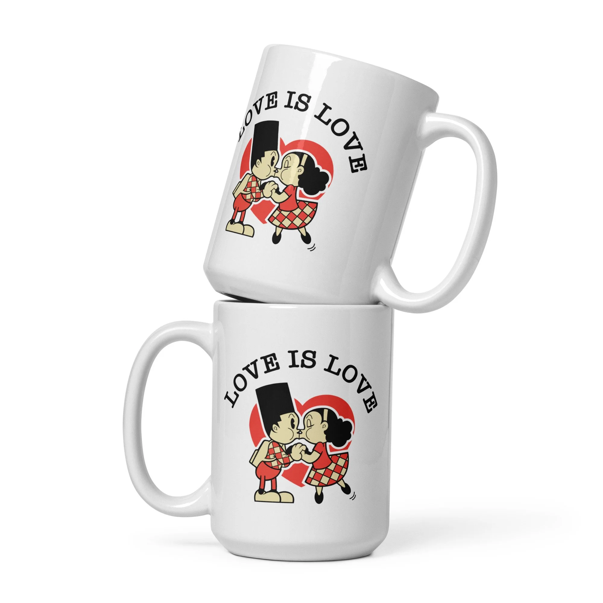 'Love is Love' White glossy mug