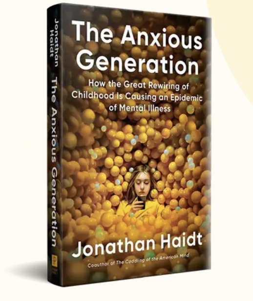 Cover of the Book "The Anxious Generation" by Jonathan Haidt