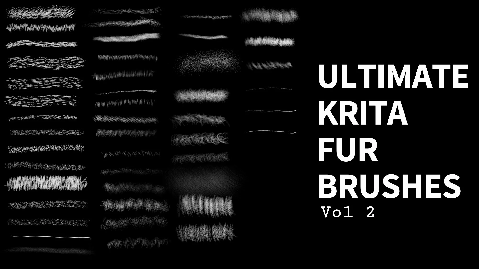 ULTIMATE KRITA FUR BRUSHES VOL 2 