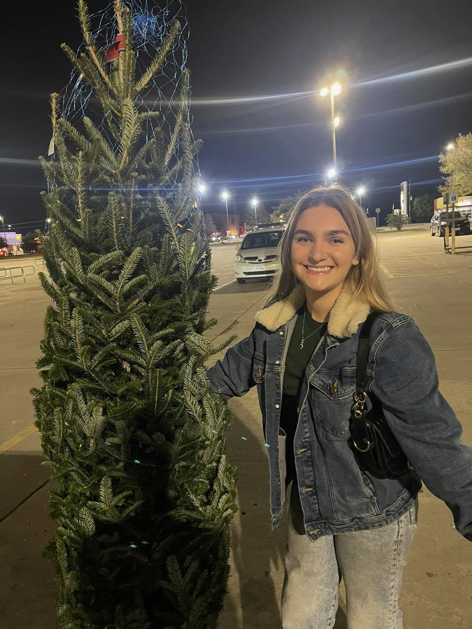 Our first real Christmas tree in our apartment!