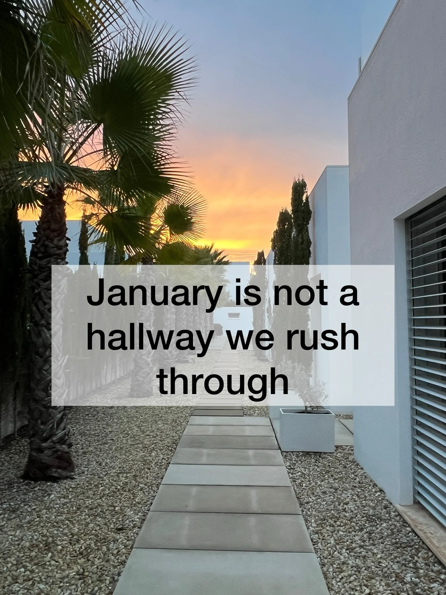 January is not a hallway we rush through. It&rsquo;s a place we&rsquo;re allowed to land.

I&rsquo;ve noticed how easily I carry myself into January still braced, as if the effort of December hasn&rsquo;t quite released its grip on me yet. 

I stand 