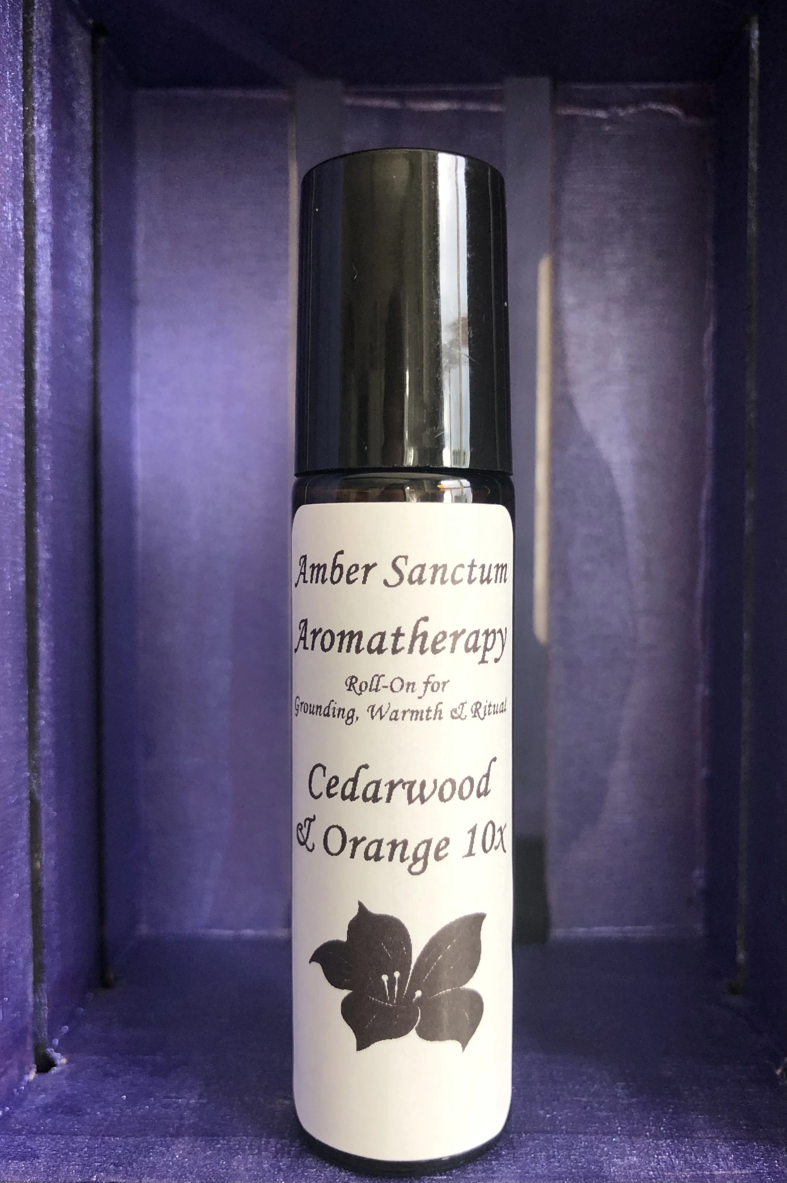 Amber Sanctum: Cedarwood & Orange Aromatherapy Roll-On