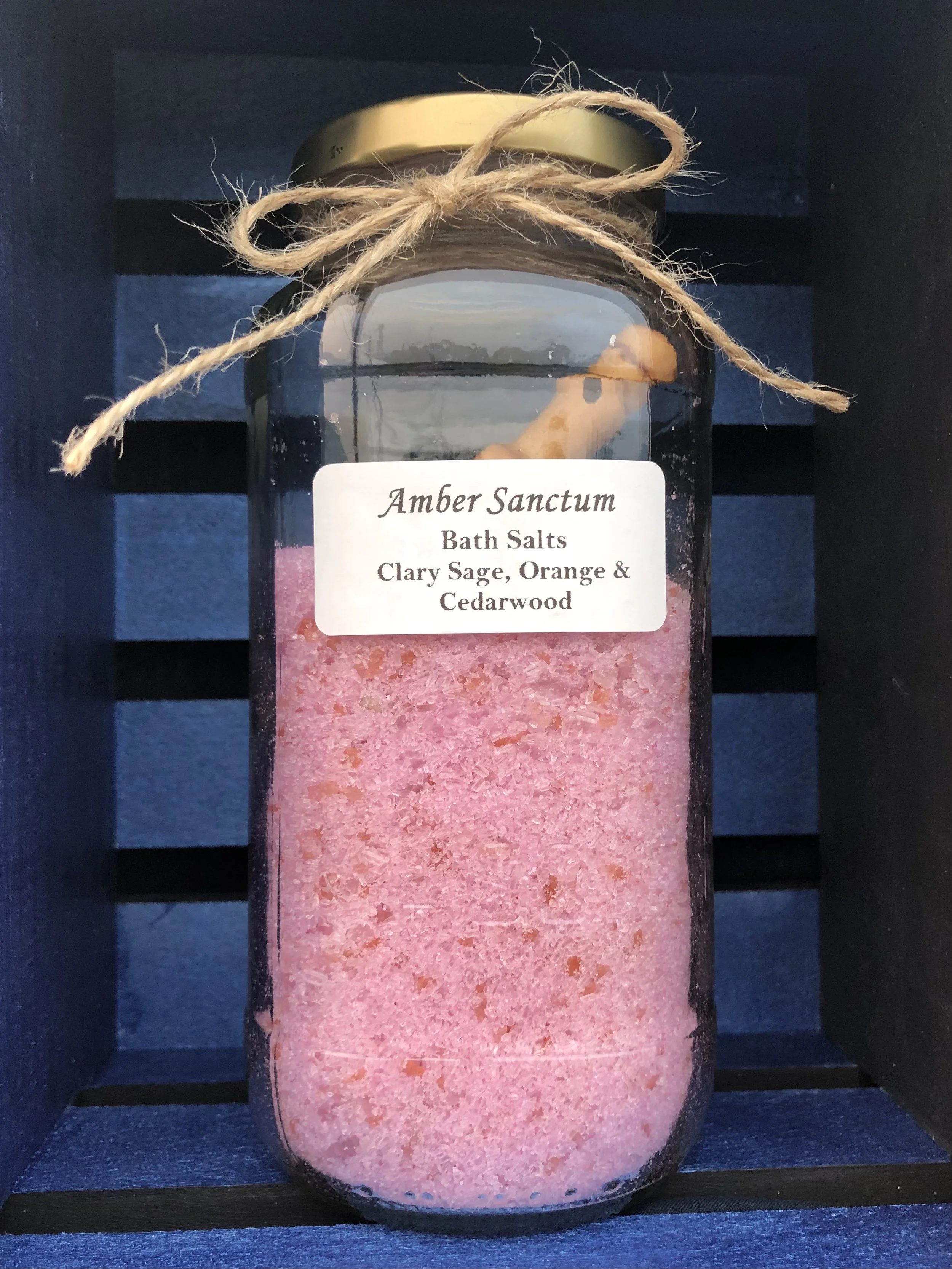 Amber Sanctum: Clary Sage, Orange & Cedarwood Bath Salts