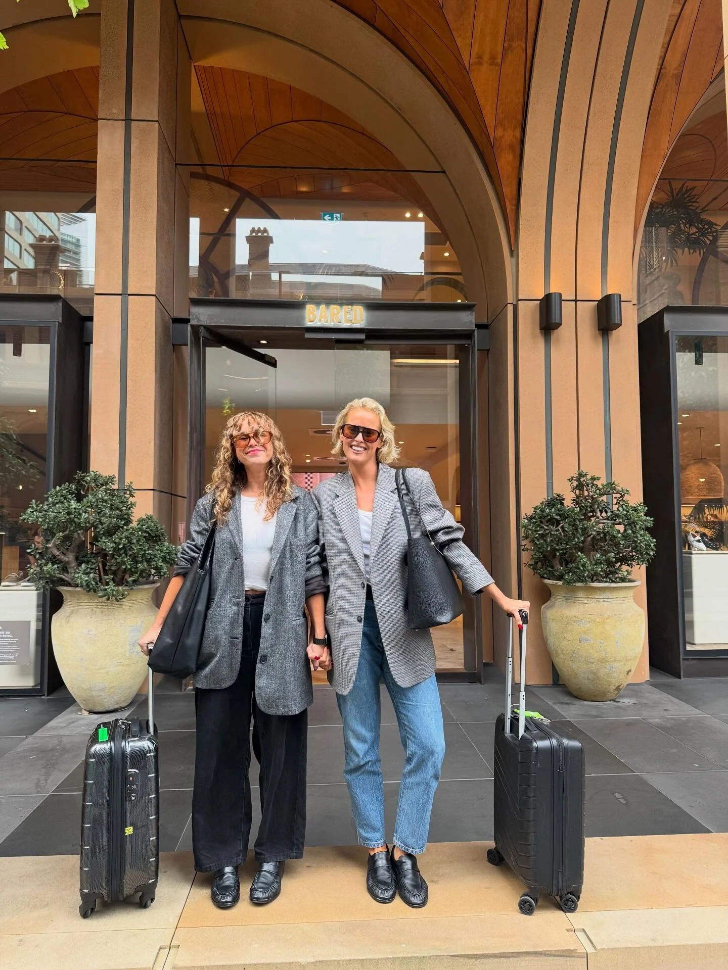 Twinning hard with @allymally 👯&zwj;♀️ in Sydney for our sustainability panel tmro night for @baredfootwear