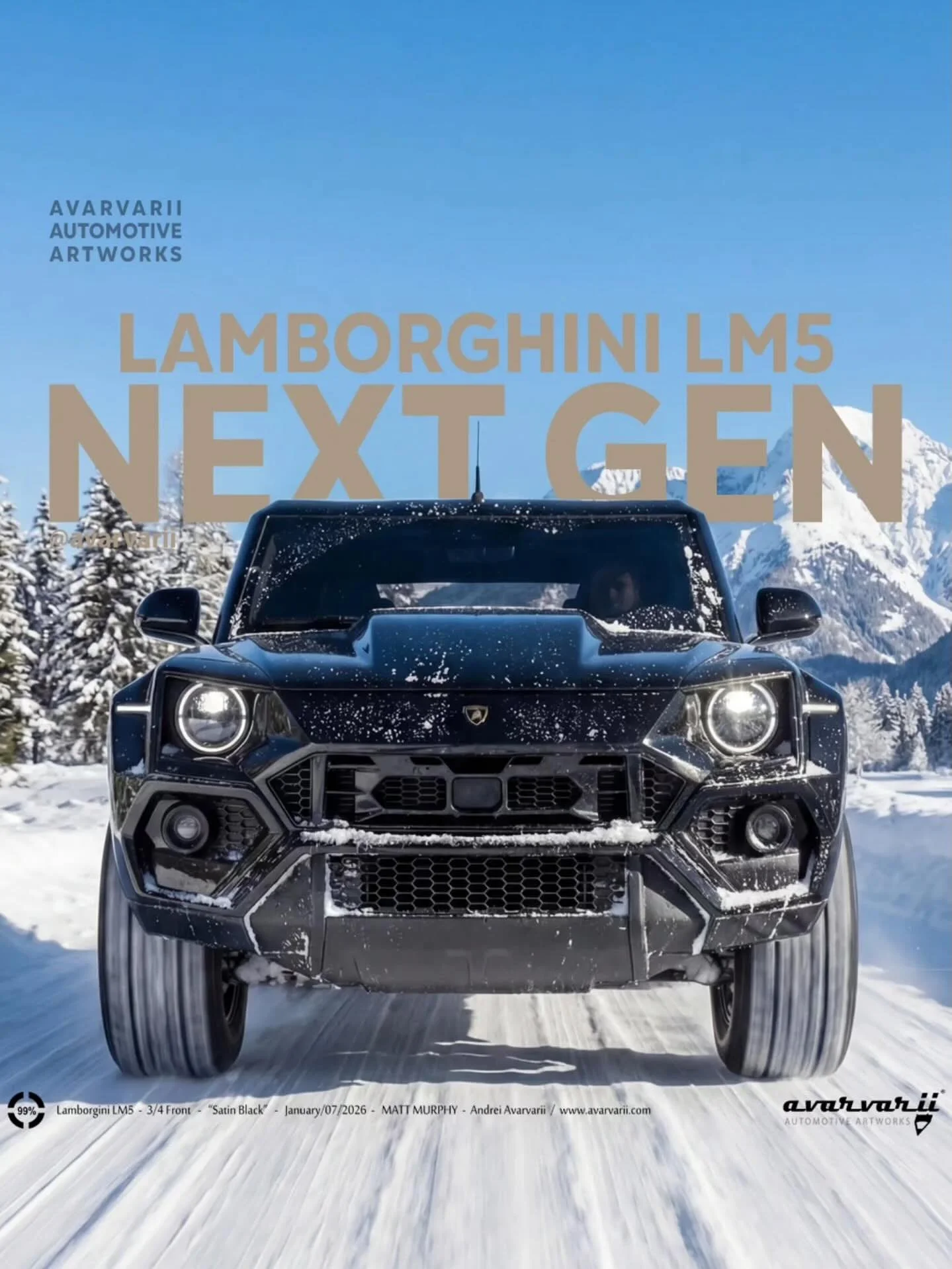 Repost from @avarvarii. ❤️❤️❤️❤️ thank you again! 👏👏👏👏
&bull;
Commissioned by automotive designer Matt Murphy, the Lamborghini LM5 is a visionary concept that serves as an ultra-luxury successor to the legendary LM lineage. I was tasked with tran