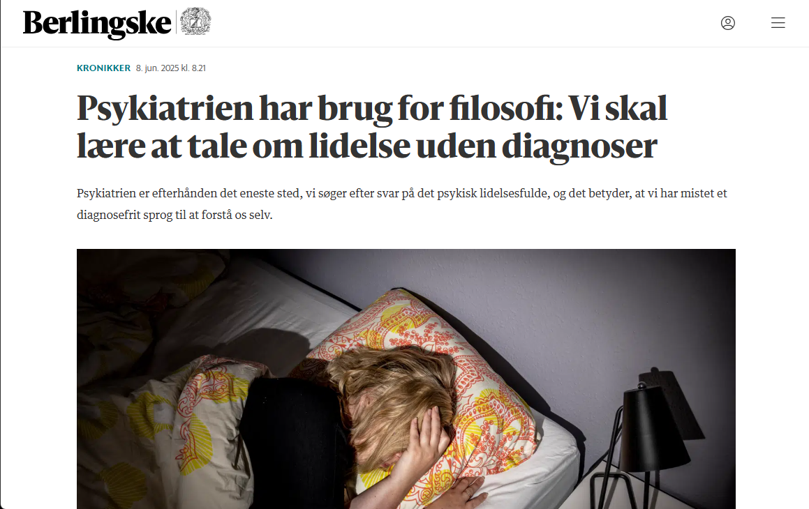 Skærmbillede af min kronik i Berlingske