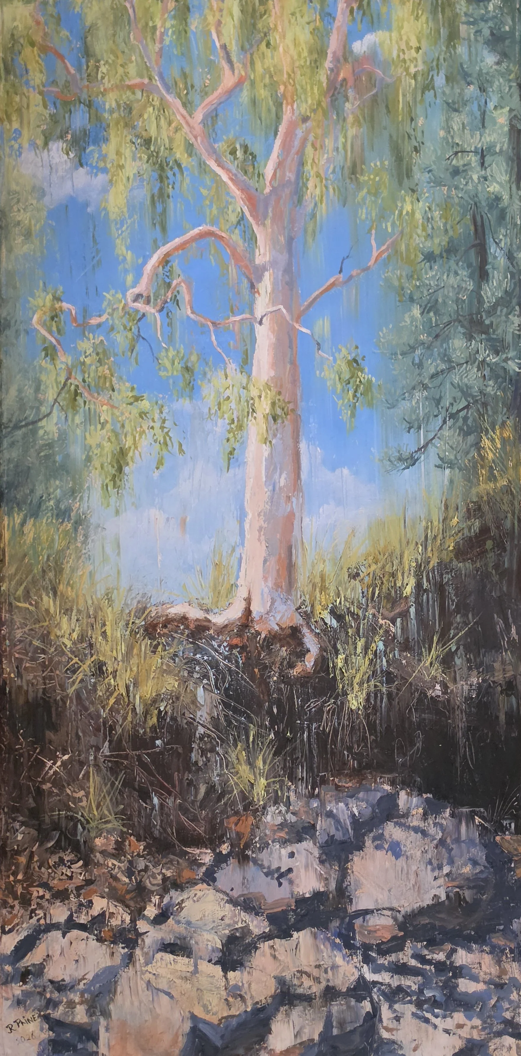 Sentry   Oil on gallery Canvas 450cm x 910cm    $2800
