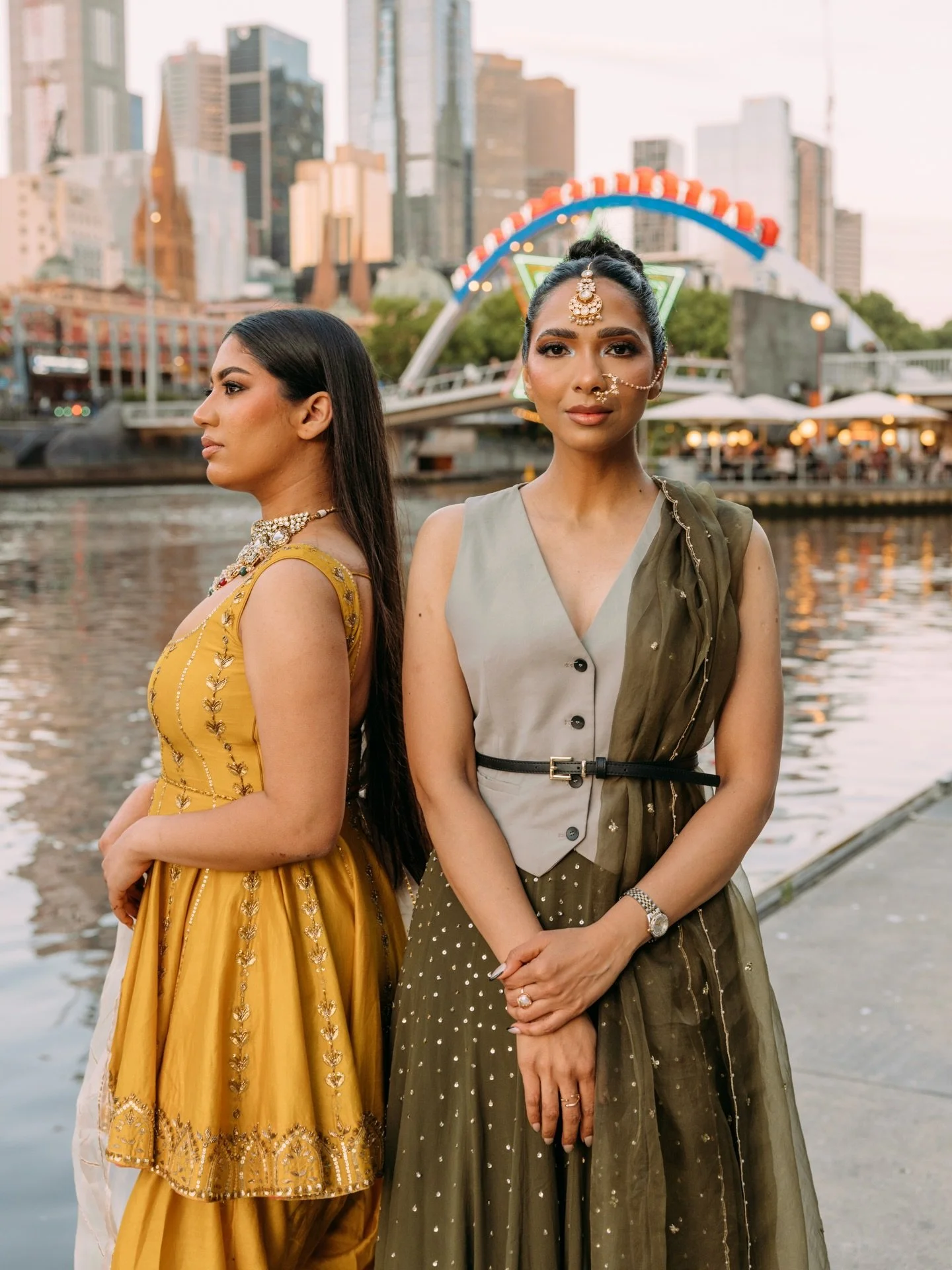 A modern interpretation of tradition.
Indian wear, styled for the present &mdash; structured, fluid and confidently modern within the Melbourne cityscape.

Makeup: @makeupbyparneetsandhu
Outfits: @paaro.official
Styling: @princesss.kash
Photography: 