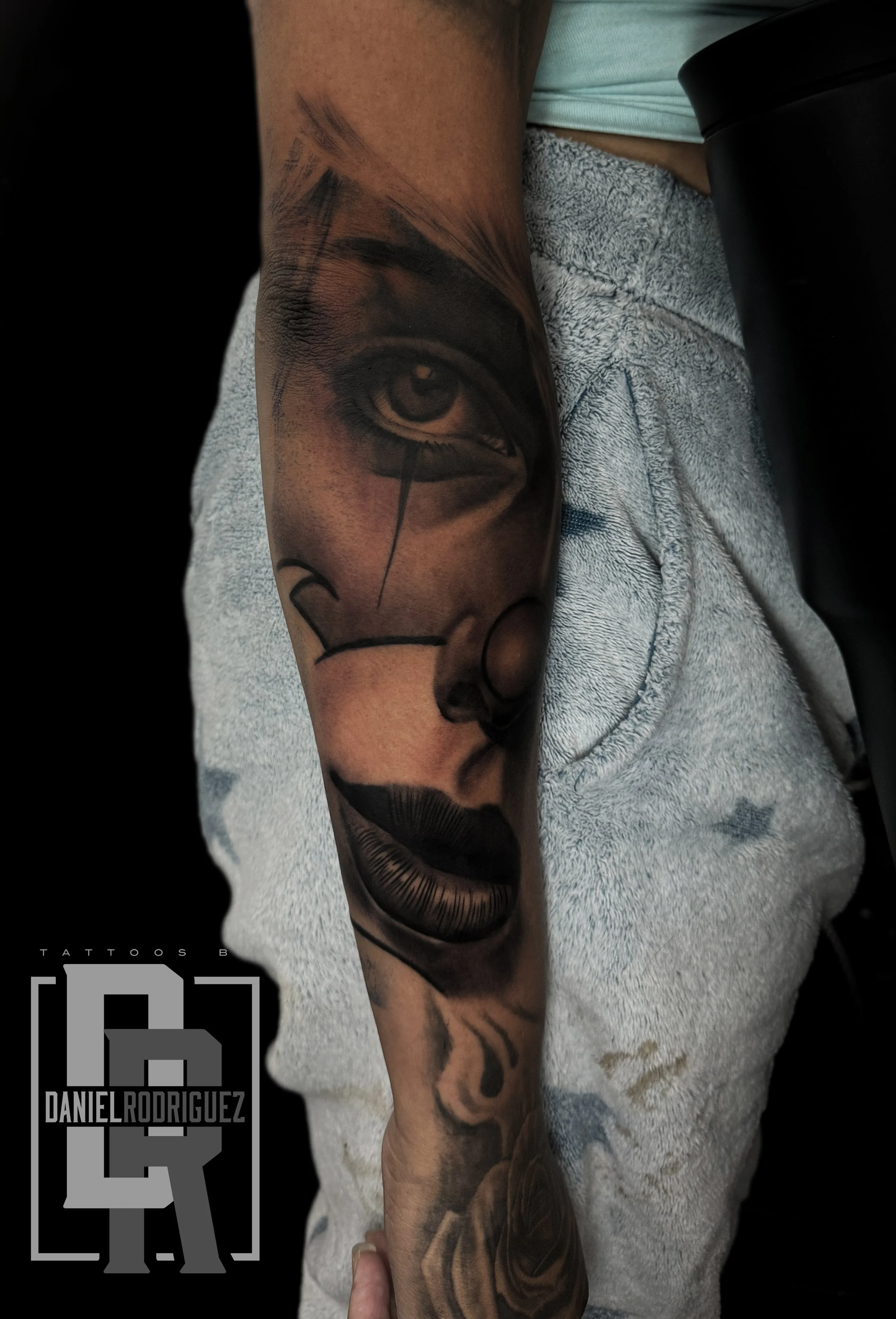 Black & Grey Tattoo Done By Daniel Rodriguez In Dallas Texas