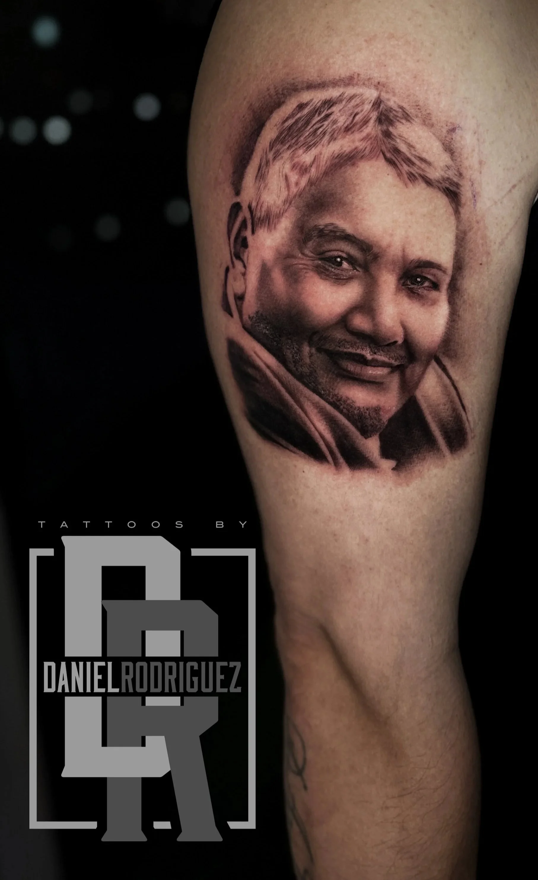 Black & Grey Portrait Done By Daniel Rodriguez In Dallas Texas