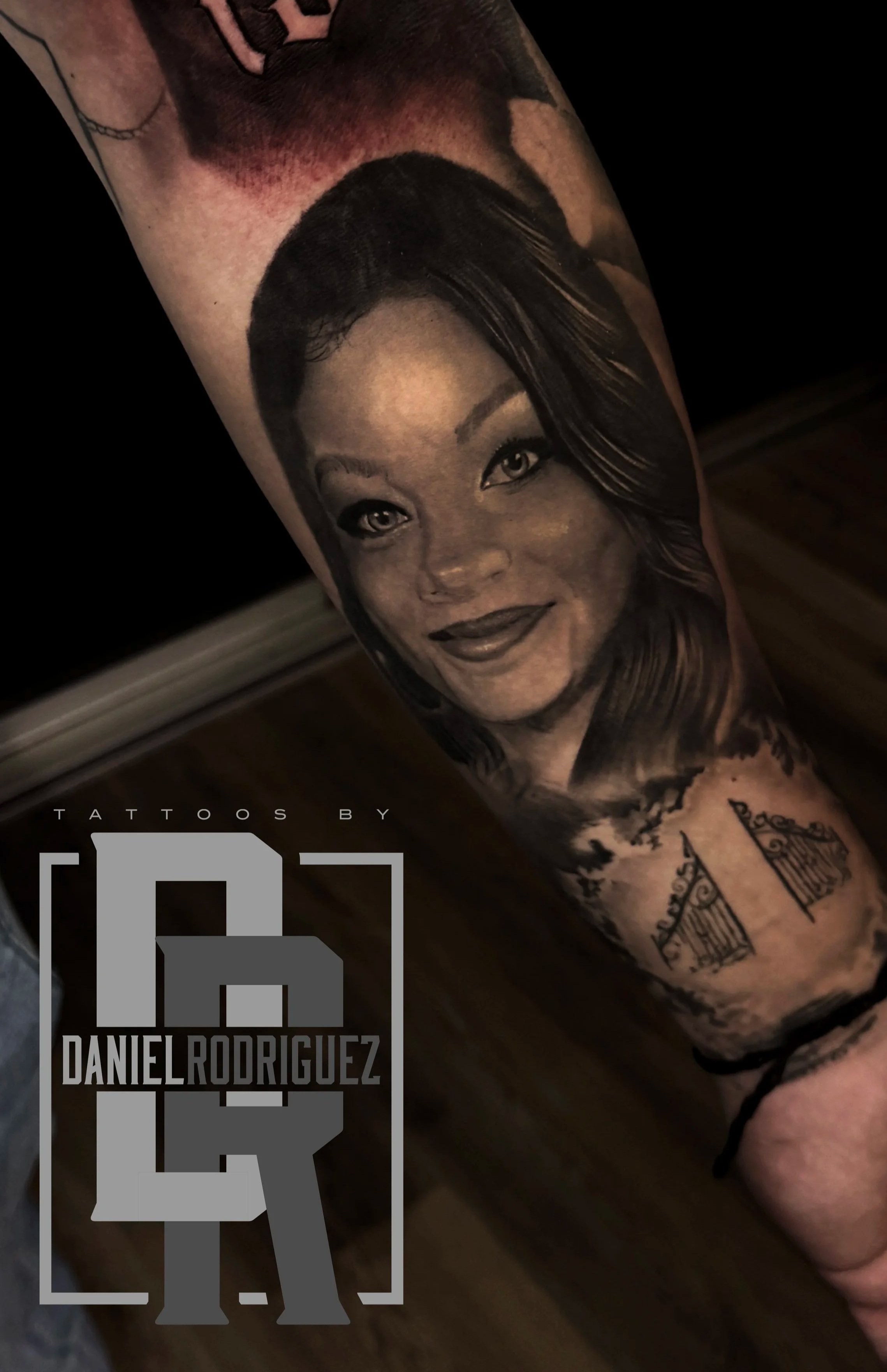 Healed Black & Grey Portrait Done By Daniel Rodriguez. Located In Dallas Texas