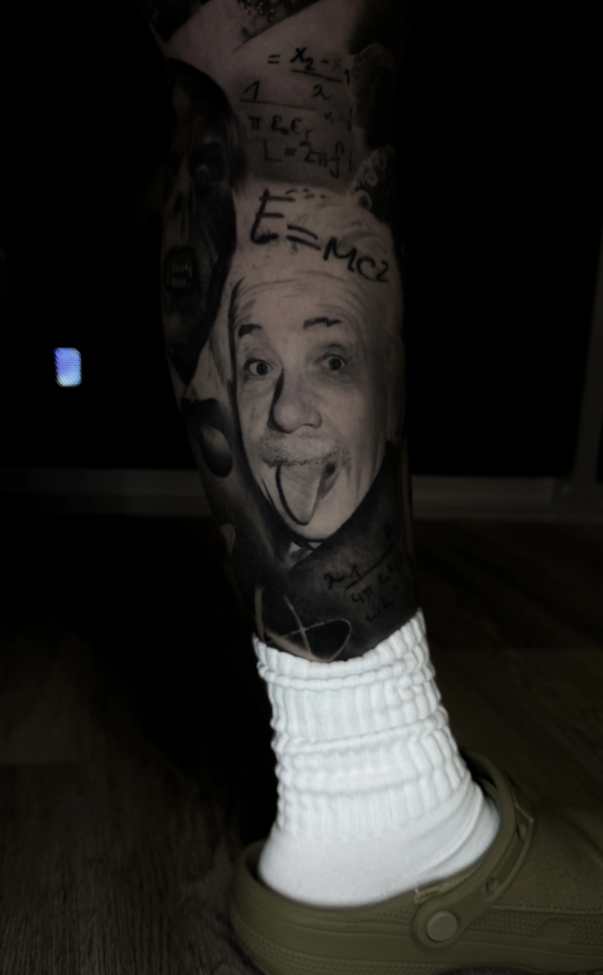 Einstein Portrait | Black and Grey Photo Realism | Dallas Texas