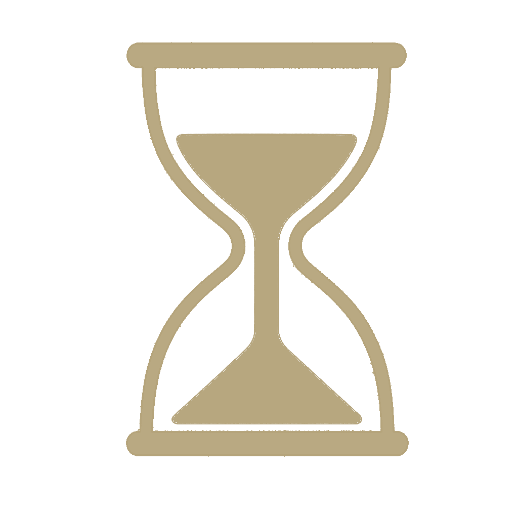 Simple illustration of an hourglass with sand.