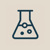 Icona con provetta scientifica, rappresenta la ricerca e la sperimentazione su materiali artistici e prodotti del restauro.