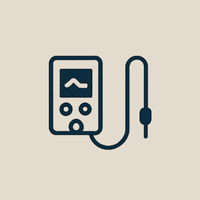 Icona con strumento diagnostico, rappresenta i corsi per diagnosti sui metodi analitici, tecniche strumentali e processi di degrado.