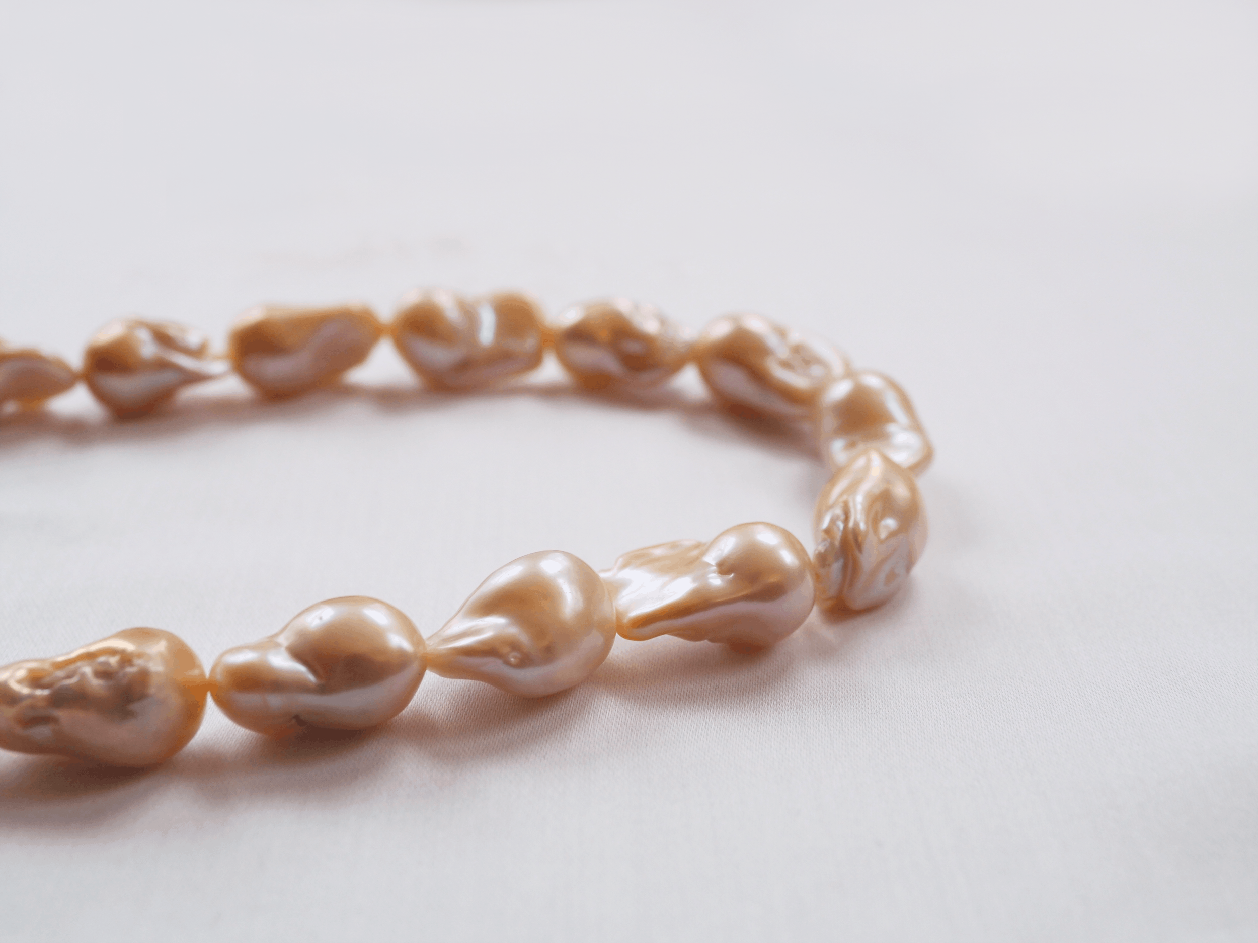 Peach Thai Baroque Pearl Necklace