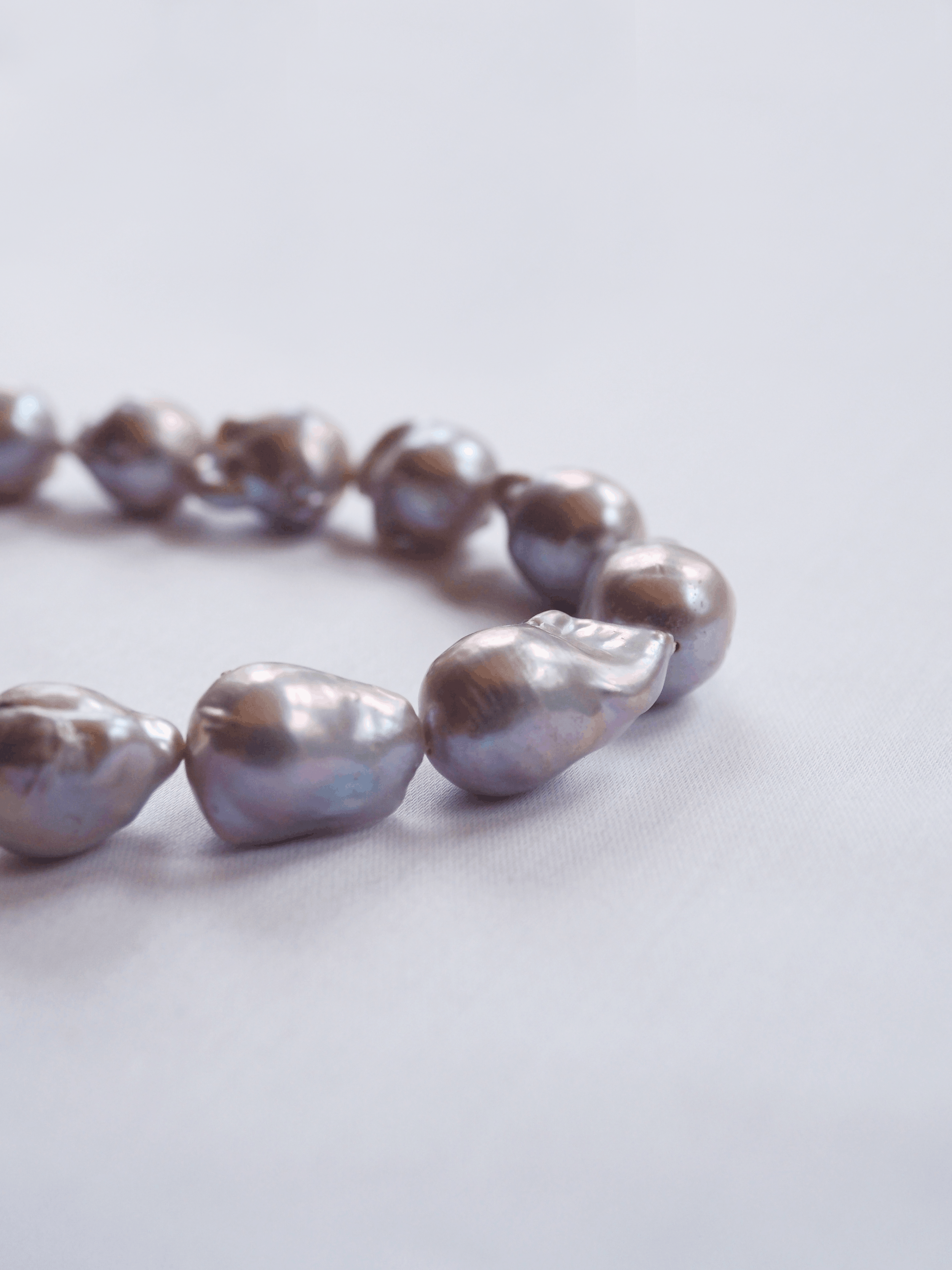 Lavender Thai Baroque Pearl Necklace
