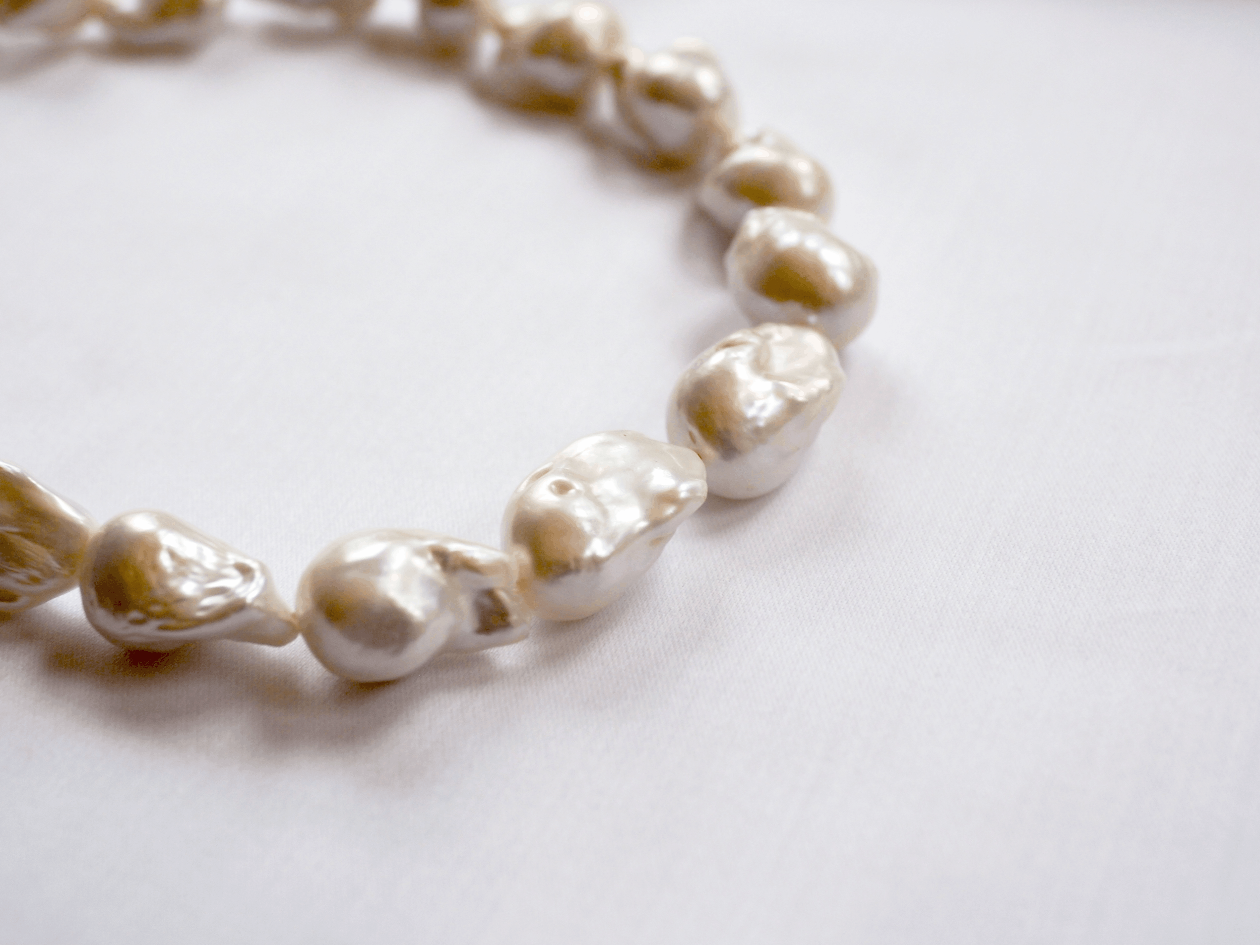 Ivory Thai Baroque Pearl Necklace