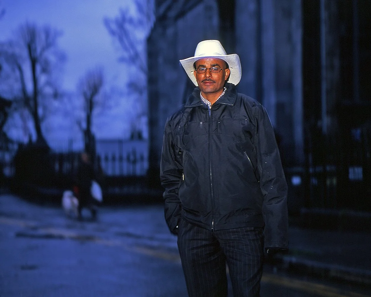 Man in White Cowboy Hat, Pery Sq. 2001