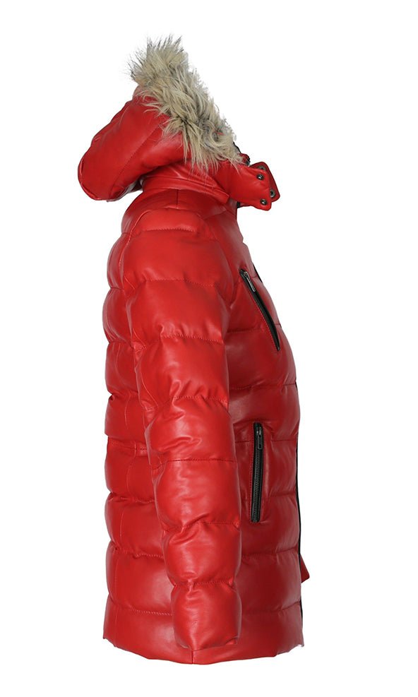 Womens-Selina-Puffer-Leather-Jacket-with-Fur-Hoodie-Red-3.jpg