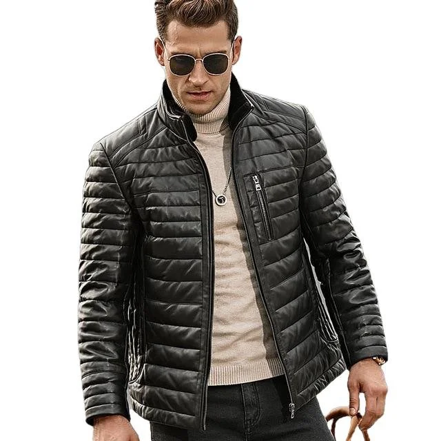 Winter Warm Men's Leather Coat