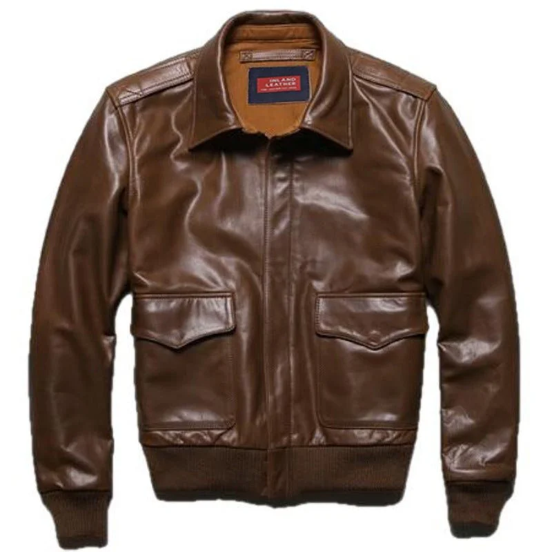 Mens Bomber Genuine Leather Jacket