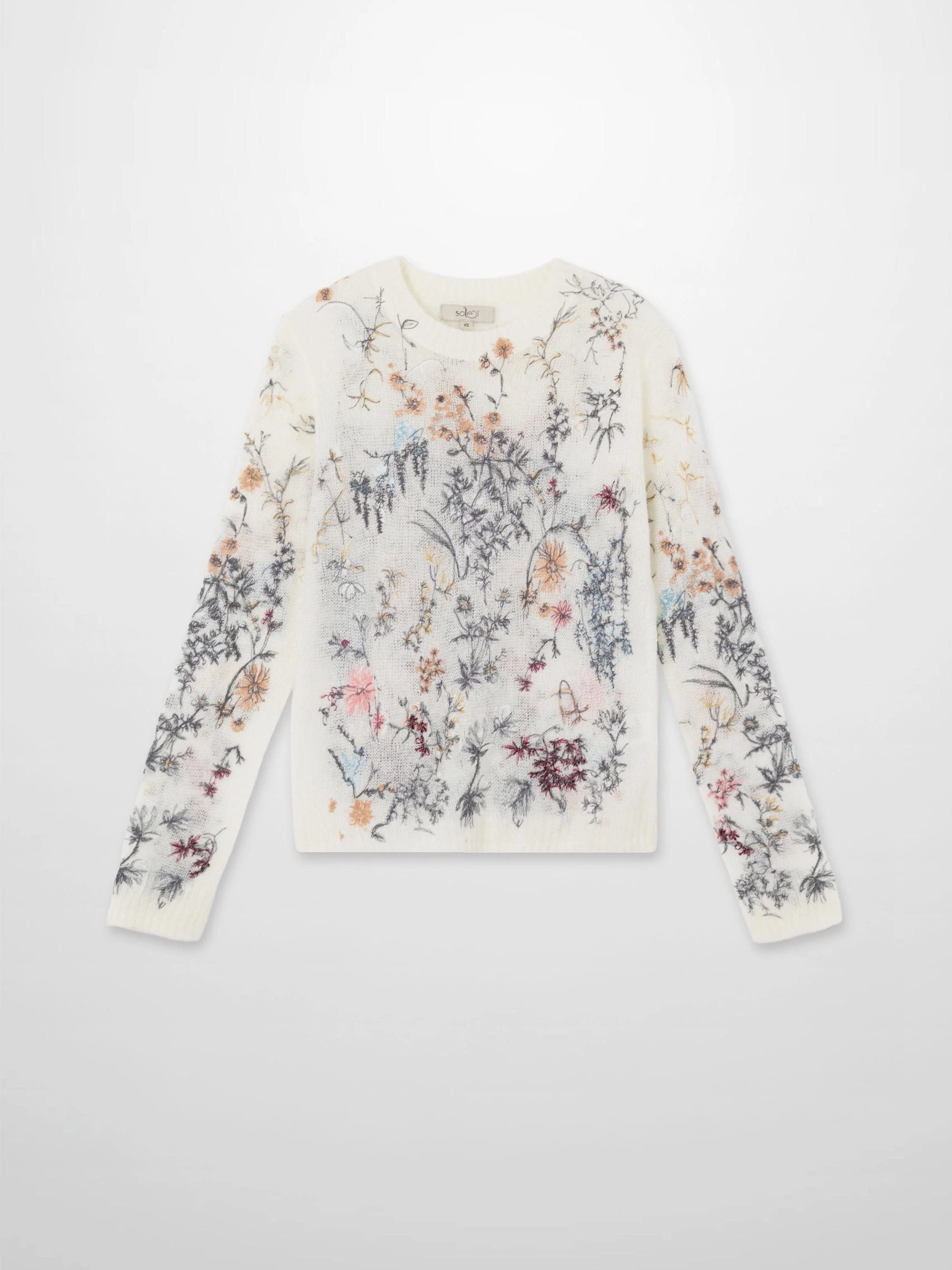 Floral Motif Sweater-Multi Colored