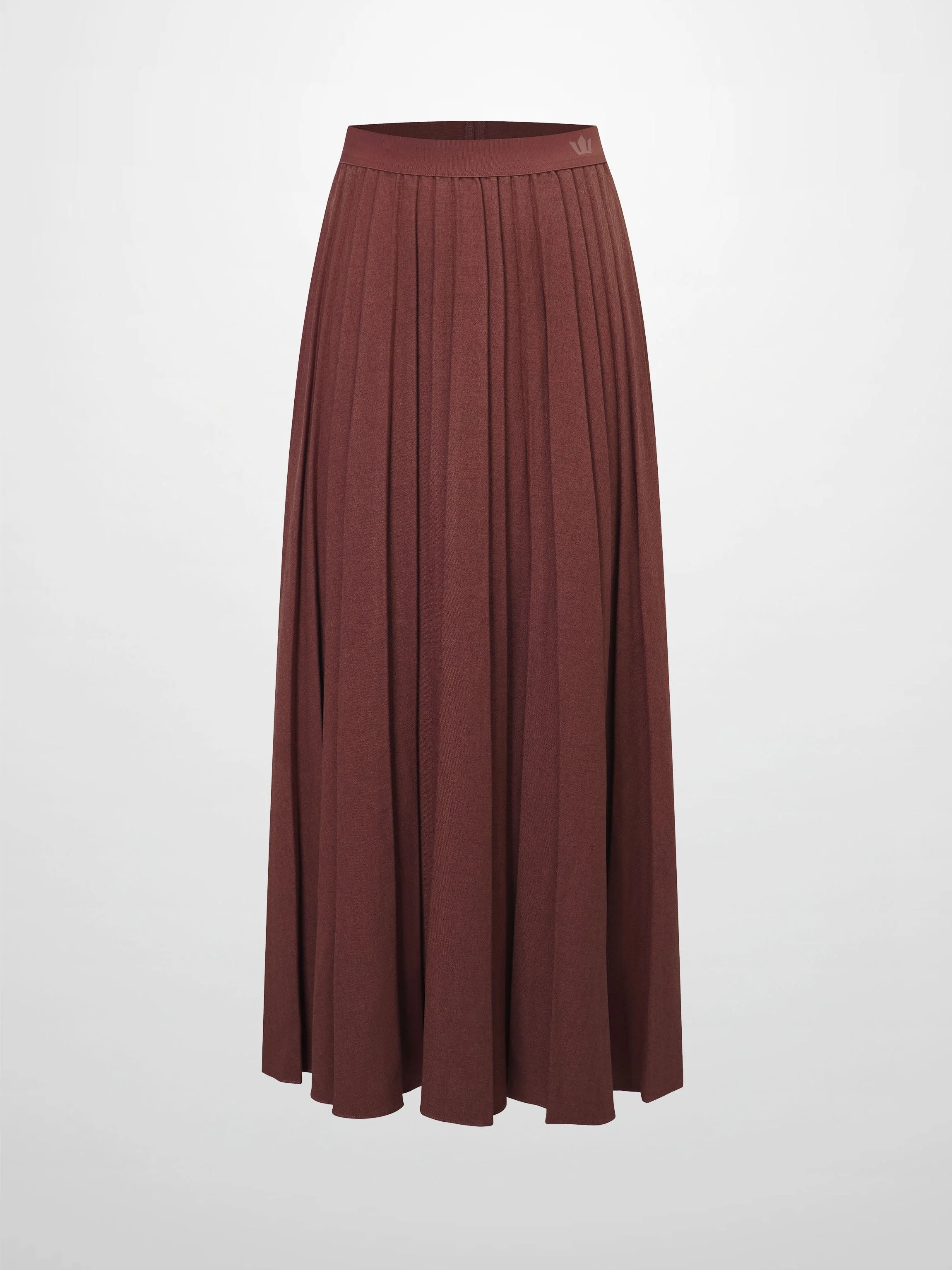 Marni Pleated Skirt 37"-Burnt Berry