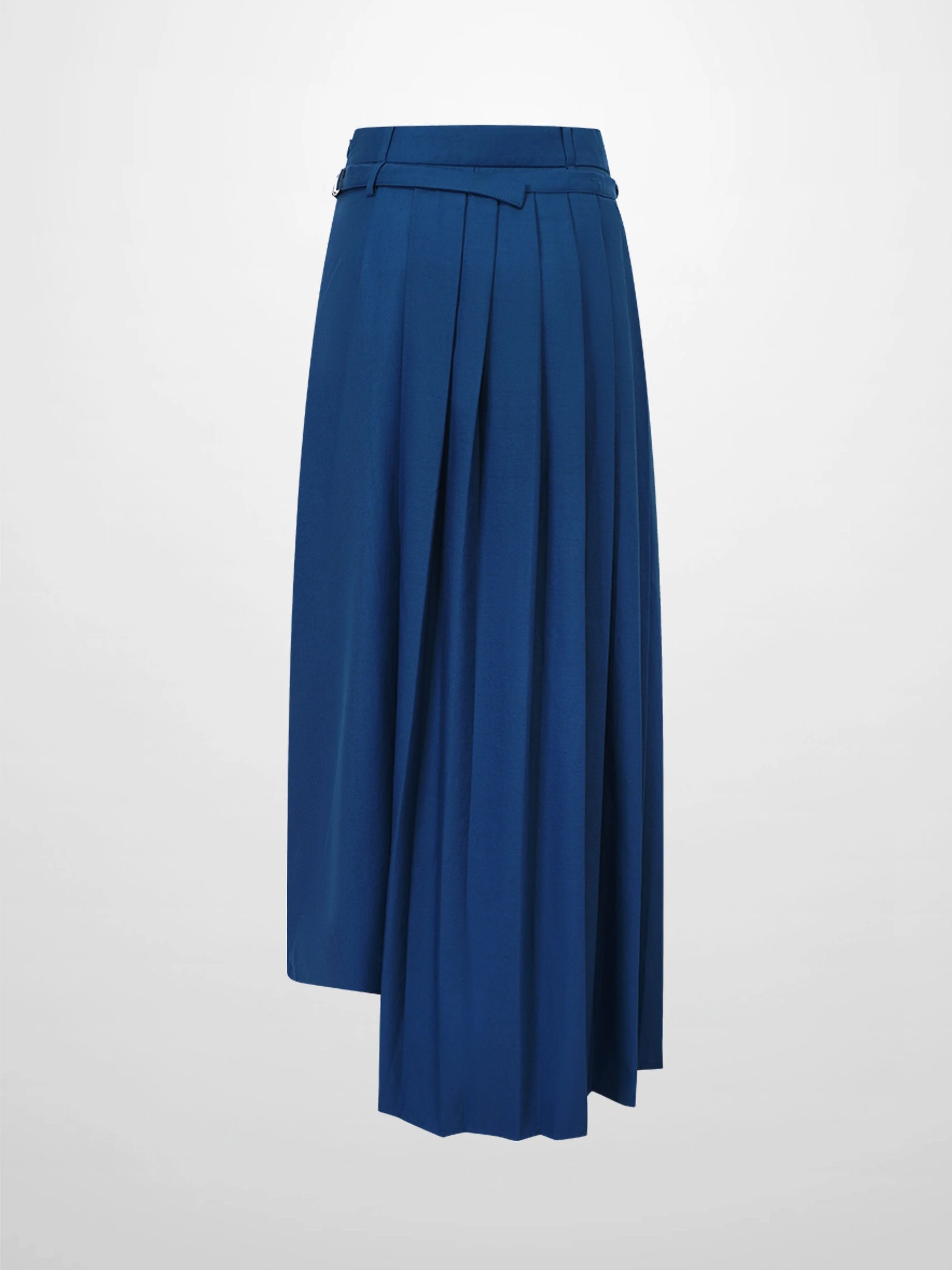 Pencil Pleat Combo Skirt-Blue