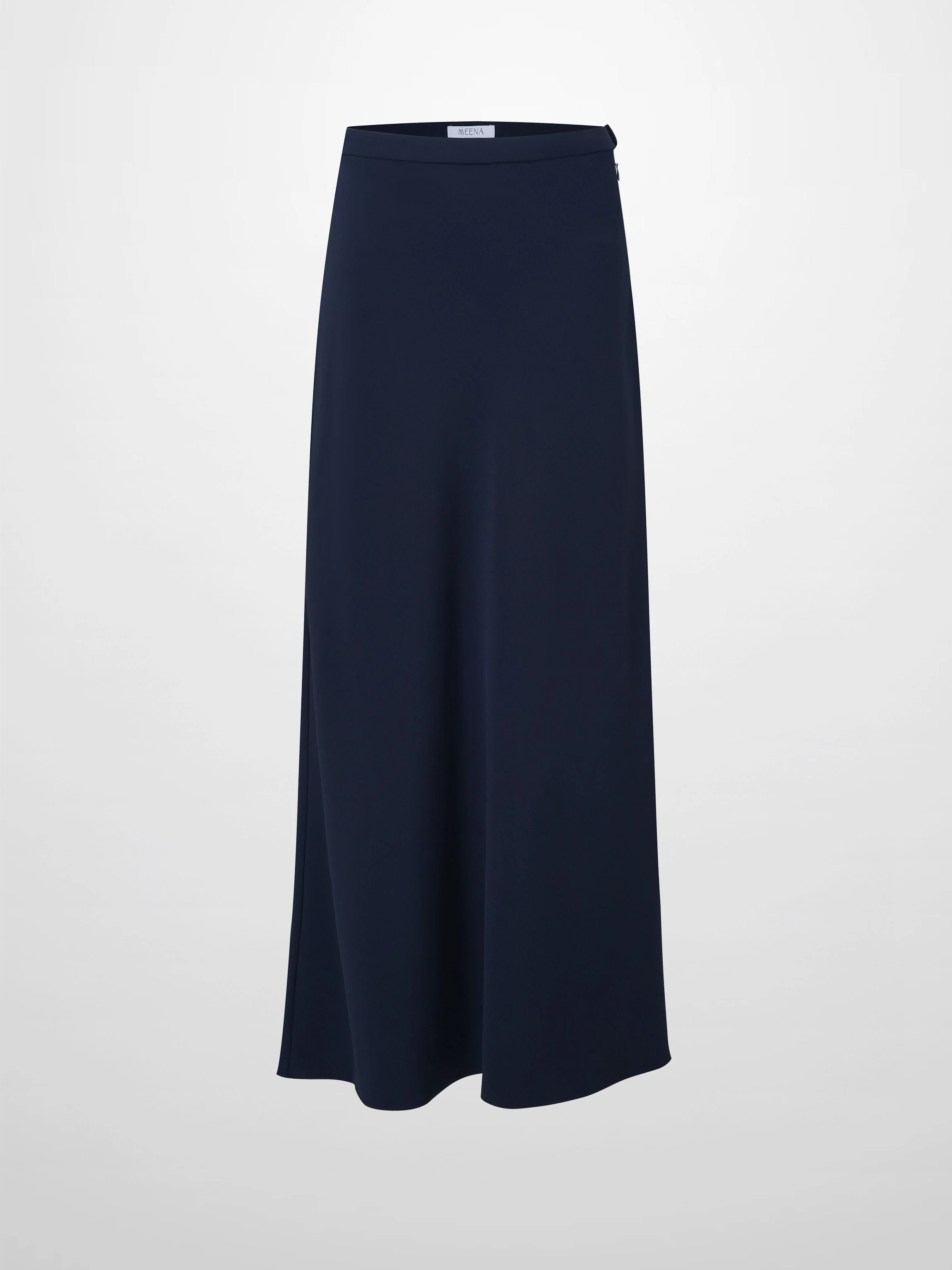 Crepe Flare Skirt-Navy