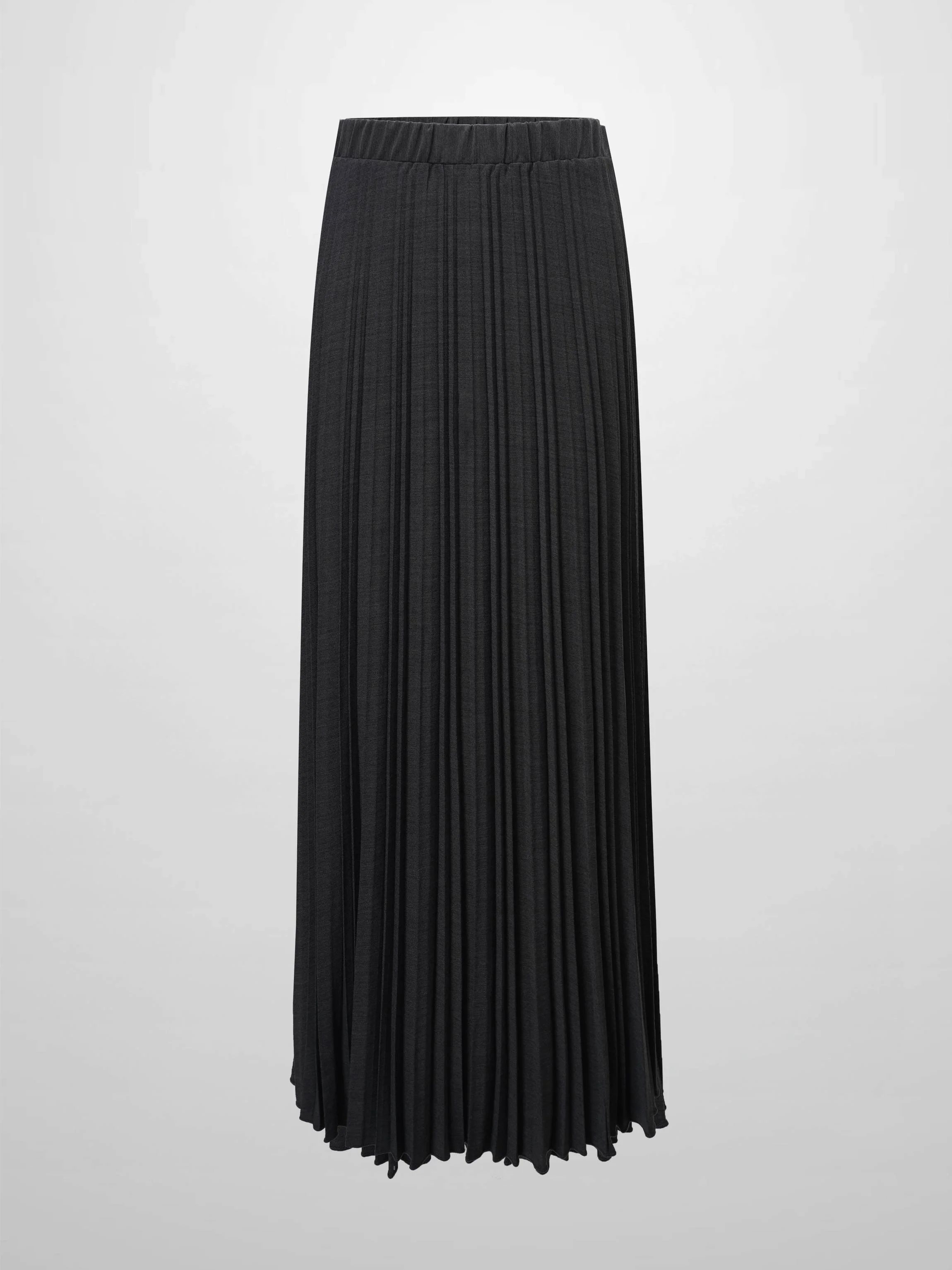 Mix Pleat Skirt-Denim Grey